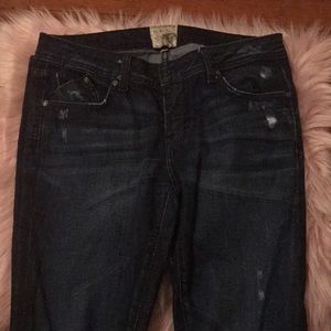 Ripped blue jeans size 8